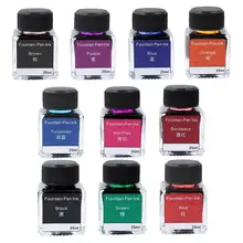 1PC 25ML Bottled Glass Fountain Pen Ink Smooth Writing Fountain Pen Ink Refill School Student Stationery Office Supplies