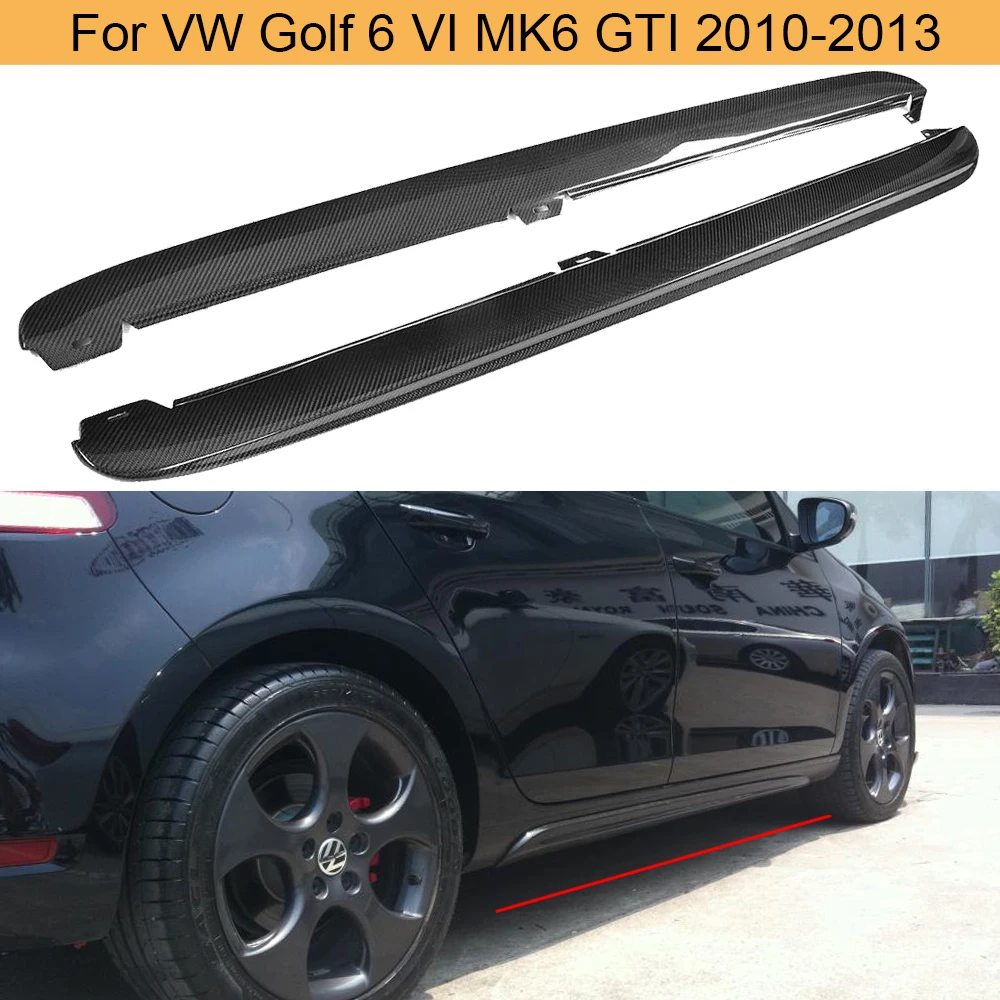 Боковые юбки для автомобиля из углеродного волокна фартуки комплекты Volkswagen VW Golf 6