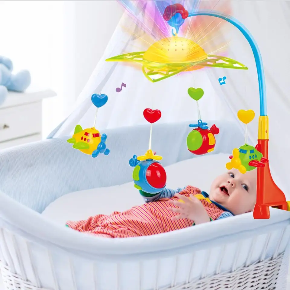 musical cot mobile with lights