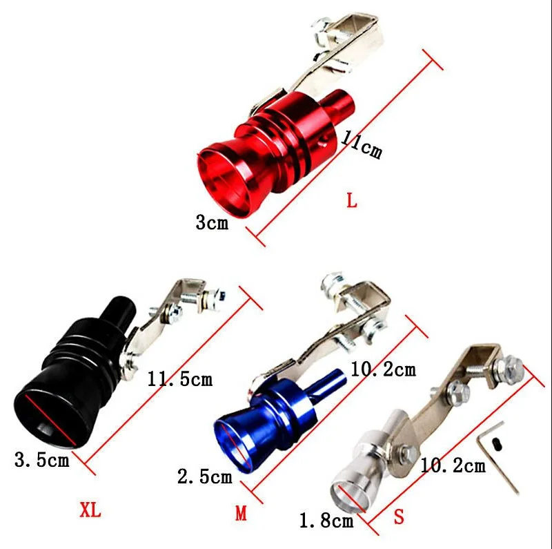 Car Whistle Turbine Silver S Whistle Exhaust Pipe Speaker Modified for Automobile Turbine Car Accessories Keychain Keyring