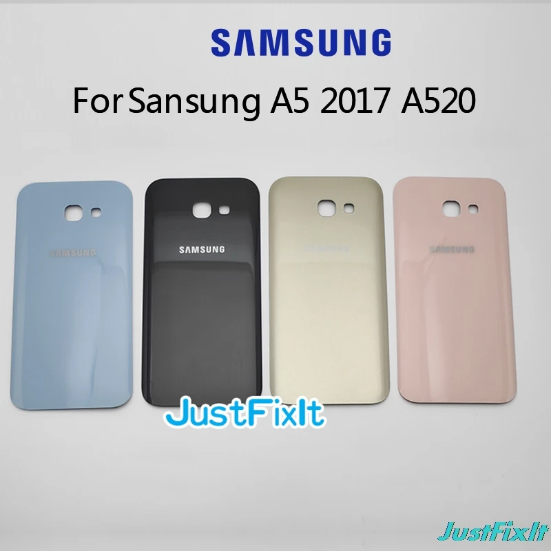 Для SAMSUNG Galaxy A5 2017 A520 A520F Задняя крышка батареи Дверь стеклянная Корпус чехол