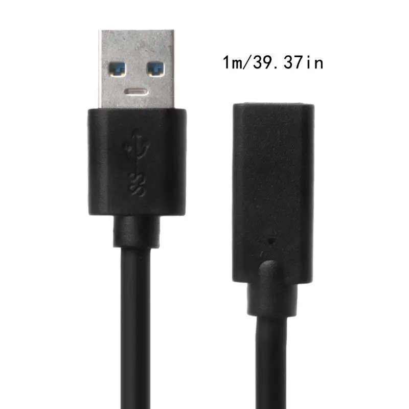 

USB 3.0 Male to Type C Female Adapter Cable for USB C Charging and Data Sync 1m