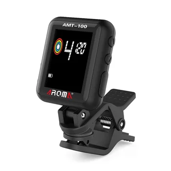 

AROMA AMT-100 2 in 1 Rechargeable Rotatable Clip-on Electronic Tuner with USB Cable for Chromatic Guitar Bass Ukulele Violin