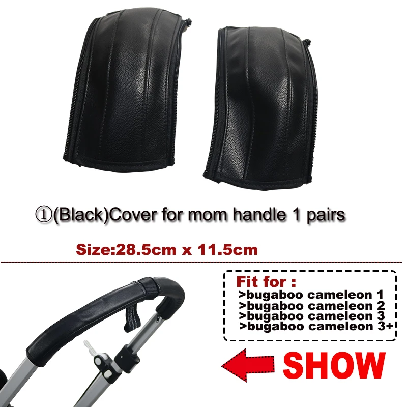 baby trend jogging stroller accessories Baby Strollers Handle Cover For Bugaboo Cameleon 1 2 3 Plus Pram Accessories Pu Protective Case Armrest Covers Customization baby stroller accessories desk	 Baby Strollers