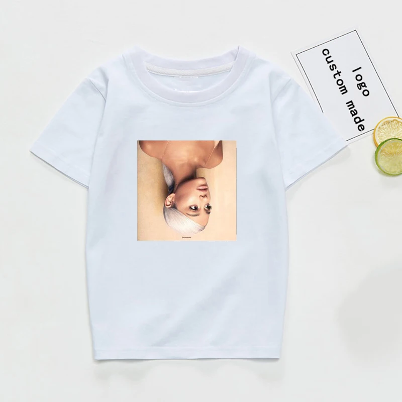 white t shirt Уличная одежда в стиле Харадзюку для мальчиков и девочек; детские свитера; футболка с длинными рукавами в стиле «Ариана Гранде» в стиле хип-хоп; толстовки с капюшоном; осенний Модный пуловер унисекс - Цвет: white t shirt