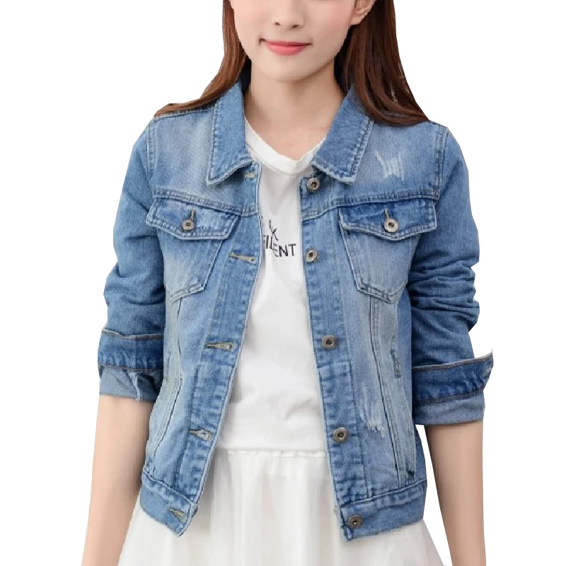 light blue short denim jacket