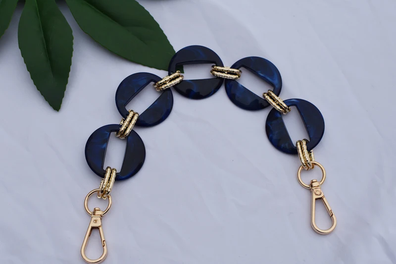 blue gold clasp MM FOND новая Круглая Форма Смола сумка ремень прозрачный дизайн Элегантная Дамская сумка на плечо ремень Горячая Распродажа легко подходящие сумки ремни горячая распродажа - Цвет: blue gold clasp