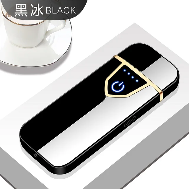 2 Ультратонкая usb зарядка Зажигалка Сенсорное зондирование ветрозащитный Электронный электрический нагревательный провод прикуриватель Защита окружающей среды - Цвет: 2