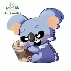 EARLFAMILY, 13 см x 12,6 см, для Komala, автомобильные наклейки и наклейки, автомобильные товары, мультфильм, солнцезащитный крем, контур, срез, сделай