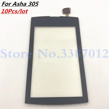 

10Pcs/lot 3.0" High Quality For Nokia Asha 305 Asha 306 3050 Touch Screen Digitizer Sensor Outer Glass Lens Panel Black