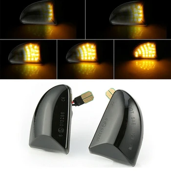 

2pcs Dynamic Car Turn Signal Side Marker Light Yellow LED Lamps Safe Driving For Mercedes-Benz Smart W451 07-14