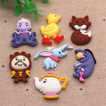 

10pcs Cute Resin Cartoon Animals Flatback Cabochons Miniature Art DIY Craft/Hair Clip Decoration