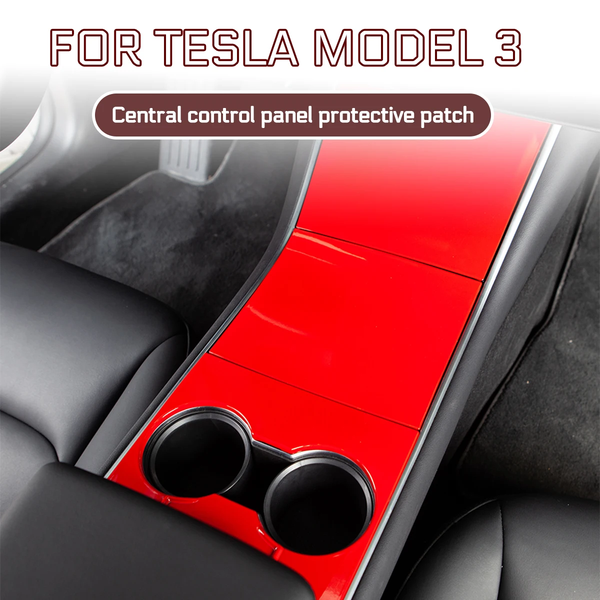 

Для Tesla Model 3 2017 2018 2019 2020 4 шт./компл. защитная накладка на центральную панель управления автомобиля, наклейки для интерьера автомобиля из АБС-пластика