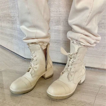 

Punk Style Platform Women Ankle Boots Women's Motorcycle Boot Fashion Ladies Chunky Shoes Decor Black Autumn Winter Boots 2020