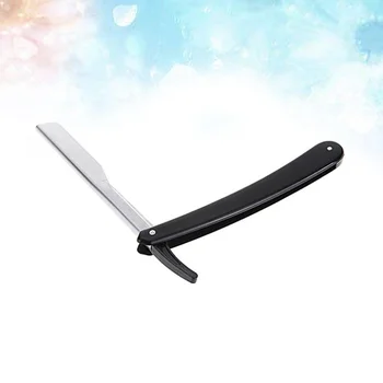 

Chic Straight Barber Edge Steel Razors Men Vintage Straight Edge Metal Hair Shaper Barber Razor withou Blade (White)