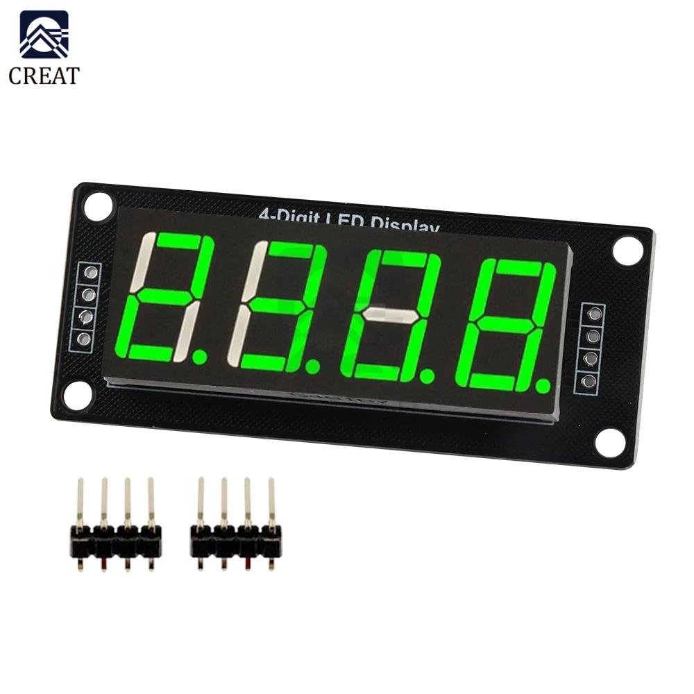 0.56" 4 Bit Digital LED Tube Display Module TM1637 Decimal 7 Segments Tube Display Module Yellow/White/Red/Green/Blue led digital tube display