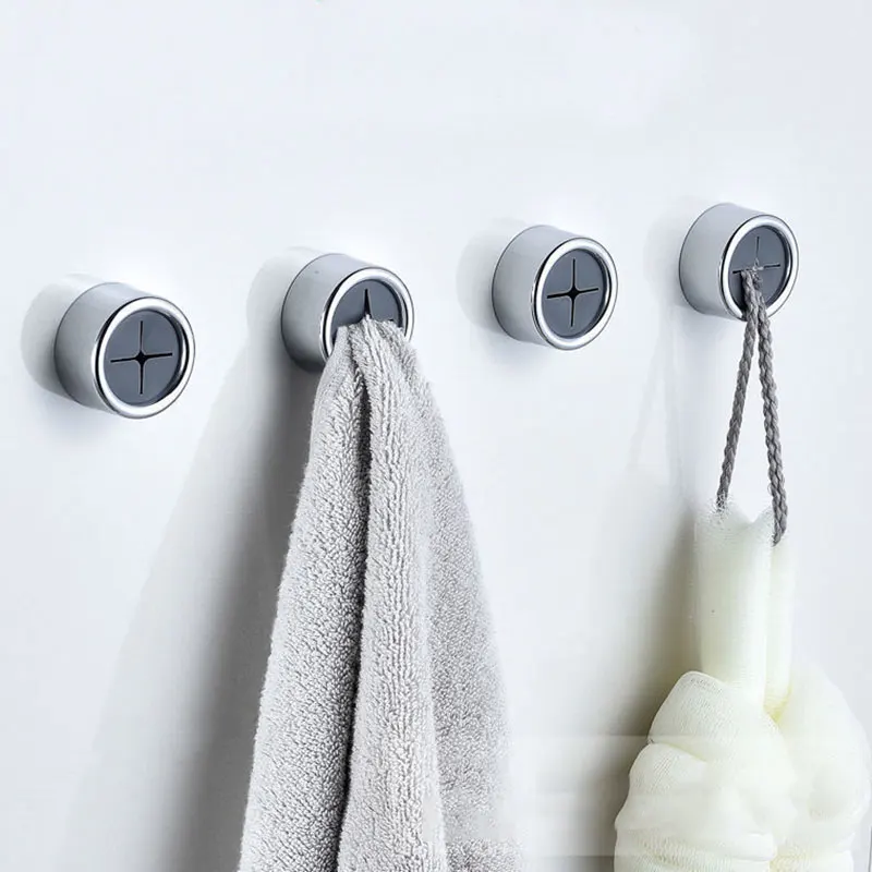 Kitchen Towel Hooks Punch-free Towel Plug Holder Premium Round Adhesive Holder Wall Mount Hook Dish Kitchen