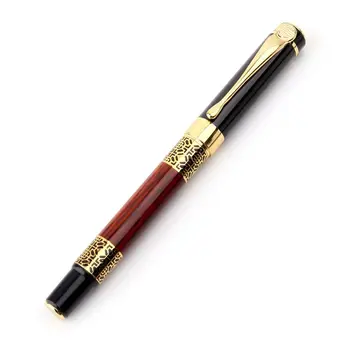 

Luxury Metal Ballpoint Pen Imitation Wood Emboss Pattern Rollerball Pen Office School Stationery M5TB