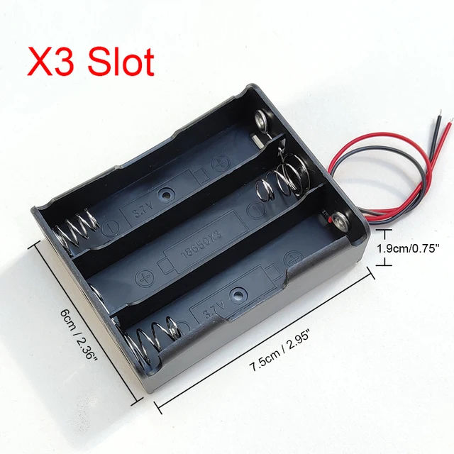 New 18650 Power Bank Cases 1X 2X 3X 4X 18650 Battery Holder Storage Box Case 1 2 3 4 Slot Batteries Container With Wire Lead X3 Slot