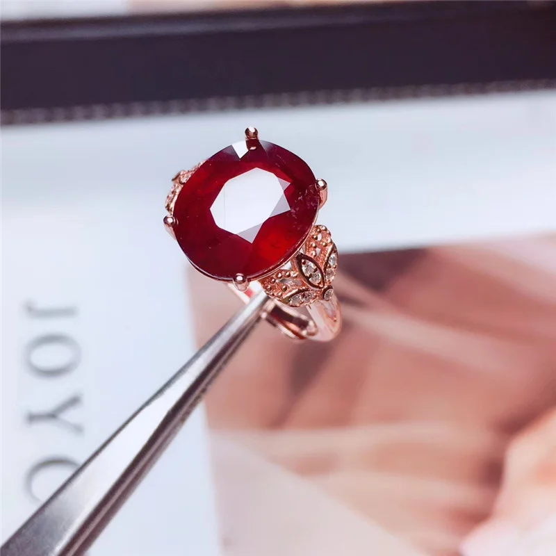 PROCOGEM натуральный голубь крови рубиновое кольцо для женщин Свадьба Роскошный 6Ct подлинные красные кольца с драгоценными камнями 925 пробы серебро#737