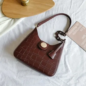 

Retro Stone Pattern Bucket Bags For Women 2020 Luxury PU Leather Shoulder Bag New Autumn And Winter Small Female Travel Handbags