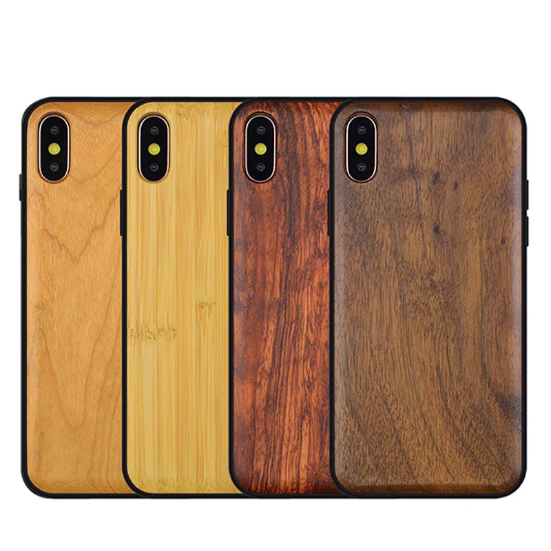 Роскошный Деревянный чехол для Apple IPhone X XR XS Max натуральный настоящий на заднюю
