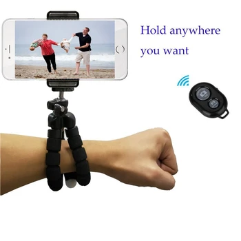 

Flexible Adjustable Tripod Bluetooth Camera Remote for IPhone X 8 7 Plus 6S Gopro Hero Akaso EK7000 Action Camera Octopus Tripod