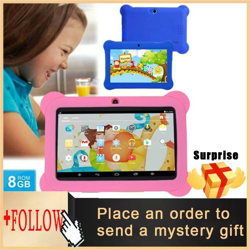 8 "Детский планшет Google Android Quad Core Tablet PC 12 + 512G двойной Камера Wi-Fi Bluetooth для