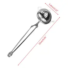 Чайный горшок Форма ситечко для чая с ручкой для заваривания листьев Блокировка фильтр для специй E5BB