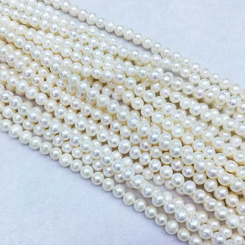 

1Strand 6mm Pearl Beads High Quality Punch Loose Beads for Jewelry Making DIY Necklace Bracelet