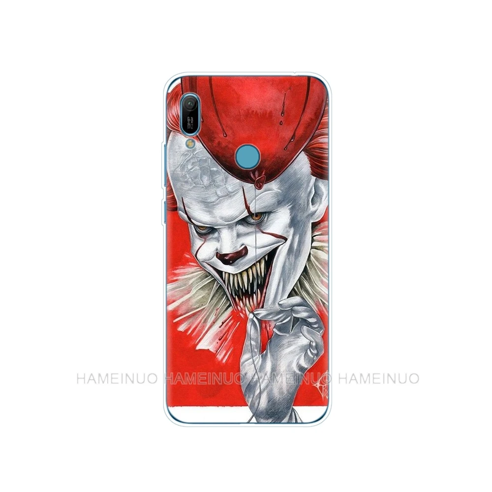 Силиконовый чехол для телефона huawei Y5 Y6 Y7 Y9 PRO PRIME honor 8s 8a 20 LITE PRO 10i view 20 V20 coque The Clown Horror IT