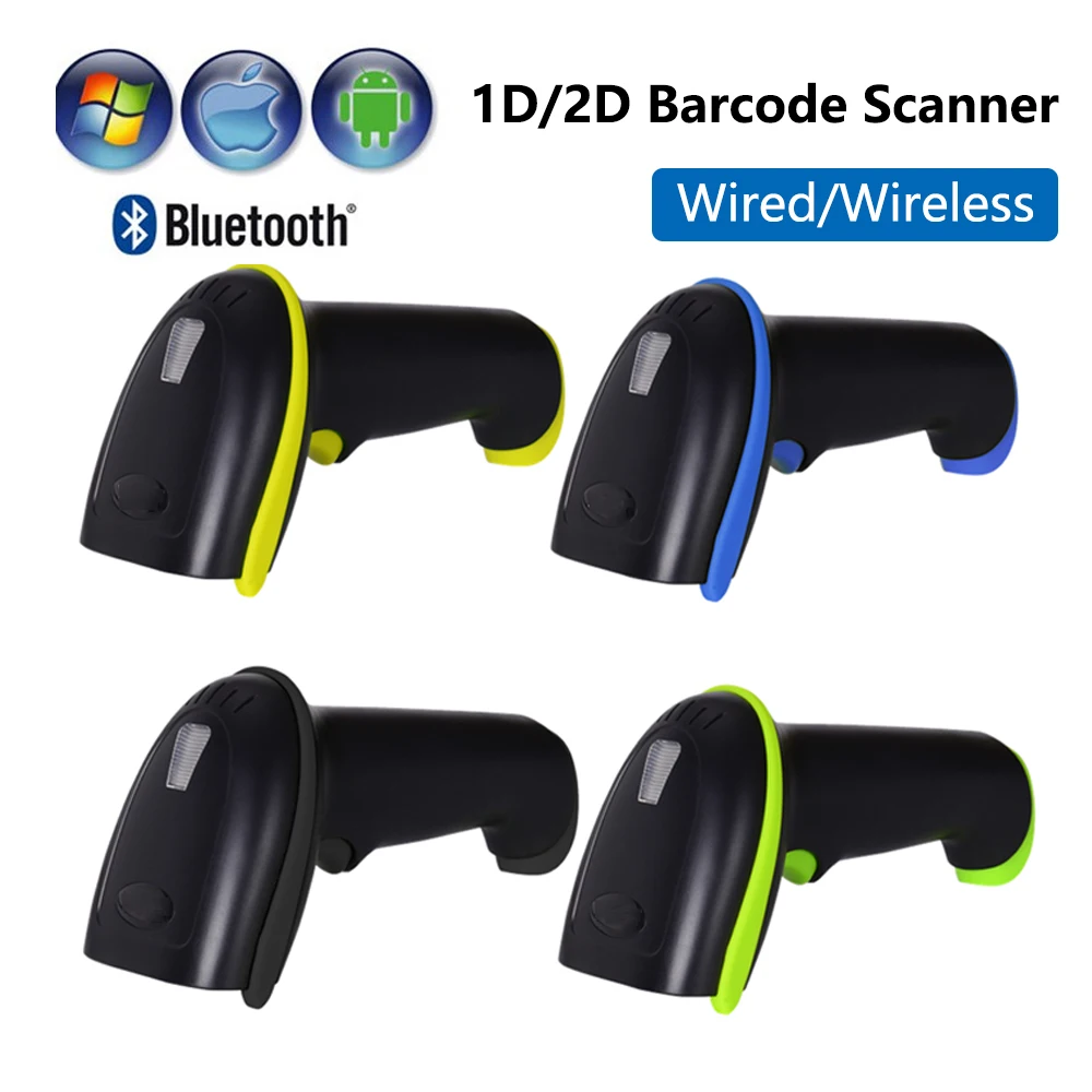 Hot Selling Bluetooth 1D/2D Barcode Reader QR PDF417 2.4G Wireless