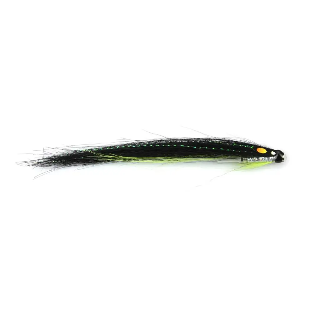 8-pack Black Red Loop Bottle Tube Fly Salmon Sea Trout Flies