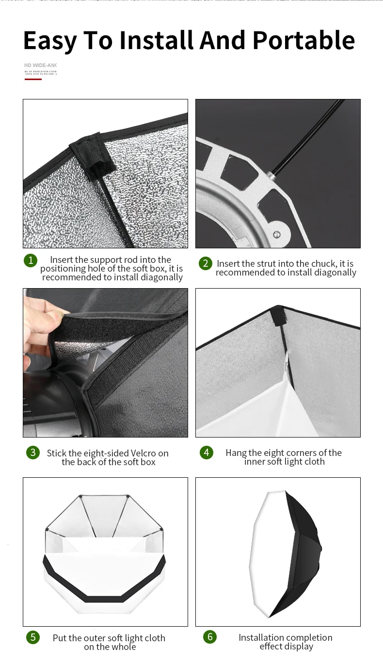 95cm Softbox Bowens Mount with White Diffuser Cloth Photography Accessories for