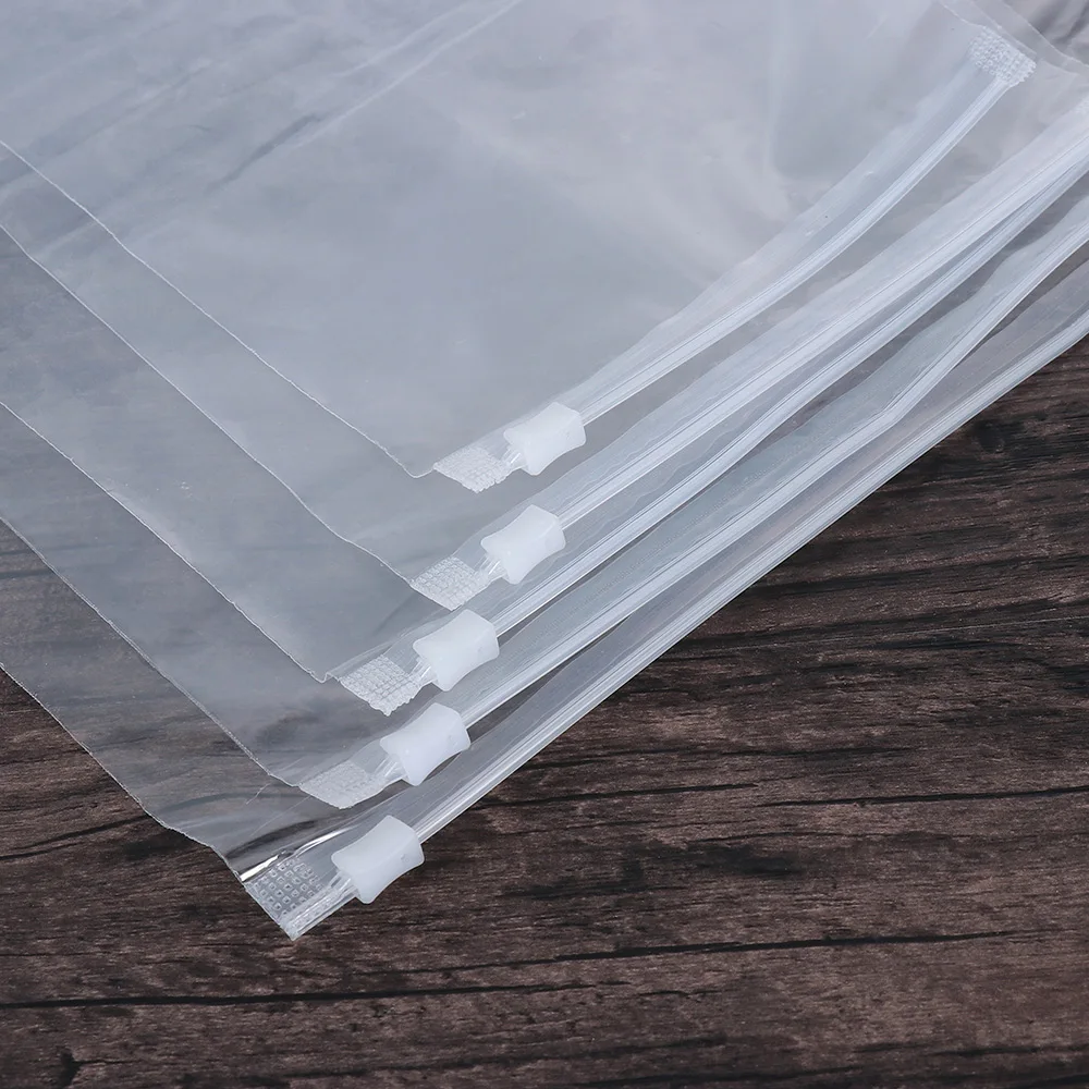 5 шт. чистый прозрачный пластик пакет дорожный мешочек для хранения водонепроницаемый мешок на молнии самозапечатывающийся замок портативный тканевый Органайзер