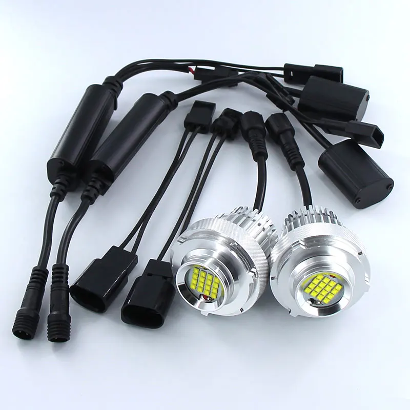 

BOWENS Canbus Angel Eyes LED Marker Lights 160W for BMW 5-Series E60 E61 LCI LED Halo Ring Car Headlight Bulb Xenon White