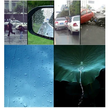 2 Pcs Car rainproof film Car rearview mirror protective rain proof Anti fog Waterproof Film Membrane Car Sticker Accessories 3