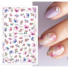  1Sheet Love English Letters Flower Design 3D Nail Sticker Sexy Girl Theme Nail Water Decal Stickers Decoration Manicures 