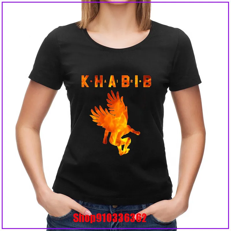 The Eagle Air khabib on fire 2020 Summer T-Shirt Large Size Shirt trendy top oversize Latest design Tees Top Quality | Женская одежда