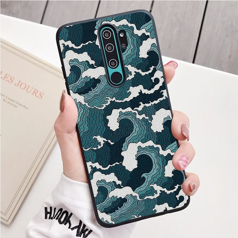 Nhật Bản Phong Cách Nghệ Thuật Silicone Ốp Lưng Điện Thoại Redmi Note 9 8 7 Pro S 8T 7A Bao best phone cases for xiaomi