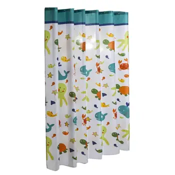 

Bathroom Waterproof Shower Curtain Adorable Cartoon Pattern With Hooks Thickened Polyester Cloth Printing Shower Curtain
