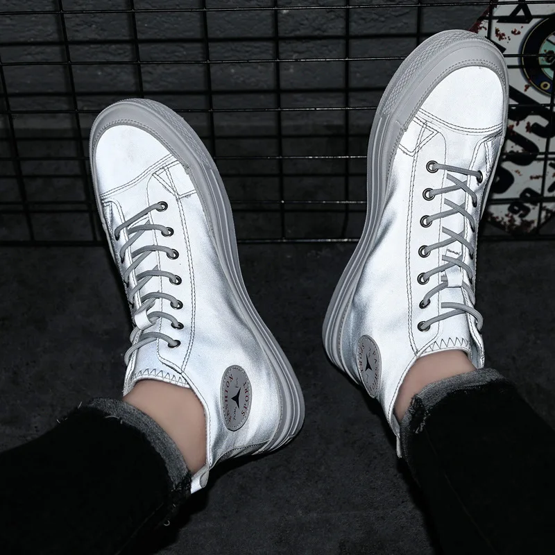 

Daredevil Chameleon Reflective High-top Board Shoe 2019 Summer New Style MEN'S SHOES Canvas Korean-style Sports Casual Trendy Sh