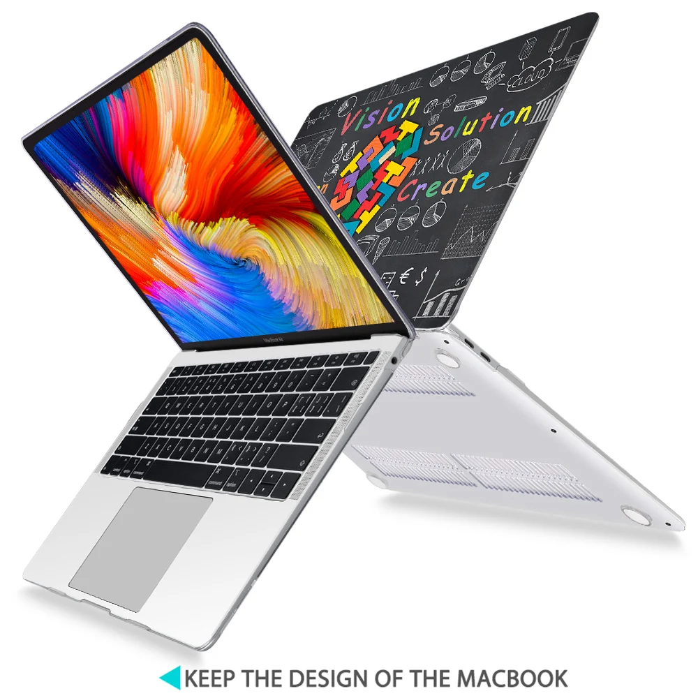 Skup Redlai z tworzywa sztucznego wyczyść twarda obudowa Shell pokrywa dla MacBook Air Pro Retina 11 12 13 15 16 cal touch bar 2019 A2141 A2159 A1932 przypadku