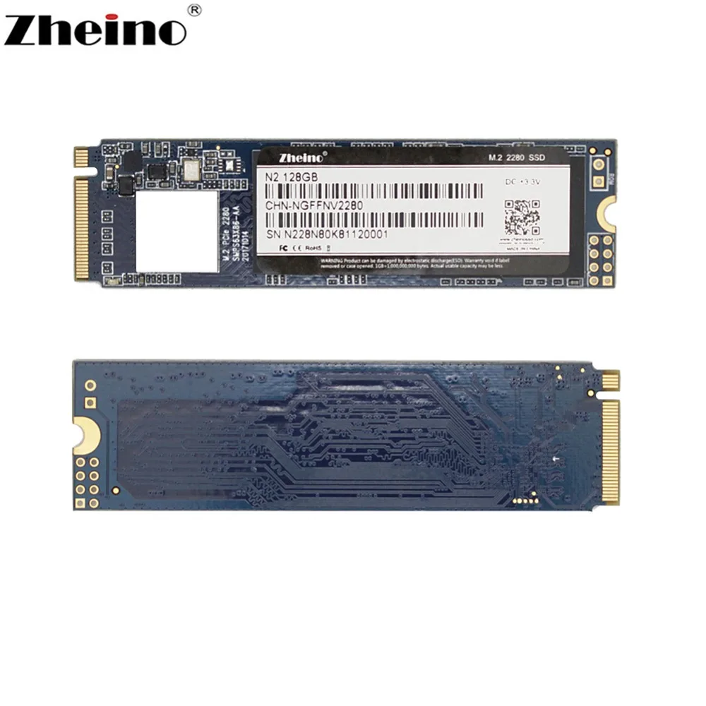 Zheino M.2 PCIe SSD N2 128 ГБ NVMe 2280 мм NGFF для ноутбука Внутренний твердотельный жесткий диск