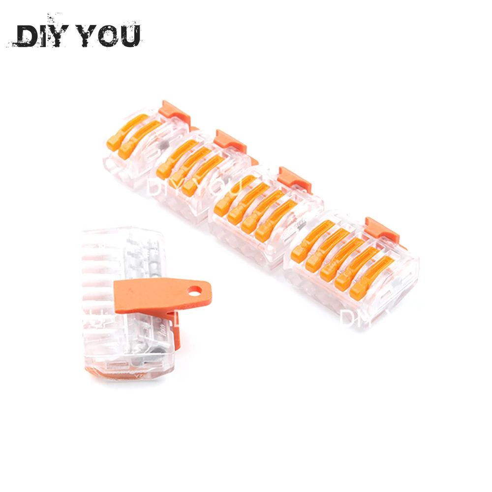 

5/10PCS DIY YOU 222 With fixing Universal Compact Mini Fast Splice locking Wire Wiring Connector Conductor Terminal Block PCT