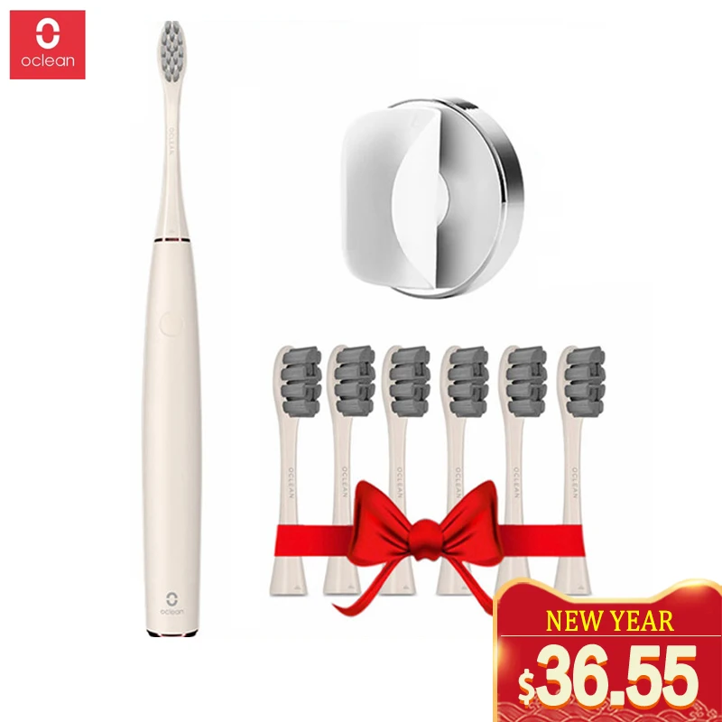 

New Oclean Air Electric Toothbrush Set + 6 Brush Heads APP Control Waterproof Fast Charging Tooth Brush Wall-Mounted Holder