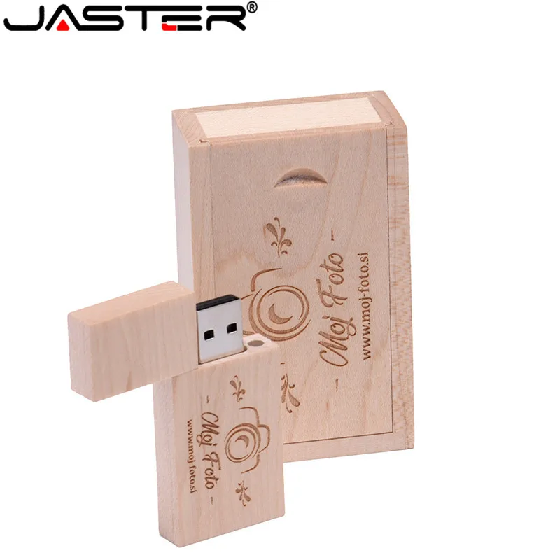 JASTER (5 шт. бесплатный логотип) USB 2 0 Деревянный Квадратный Блок + коробка флэш