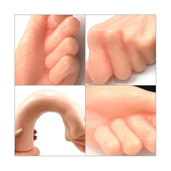 Super Huge Simulation Fist Dildo Hand Touch G-spot Anal Plug Vaginal Masturbation TPE Suction Cup Sex Toys for Unisex Couple Gay 5