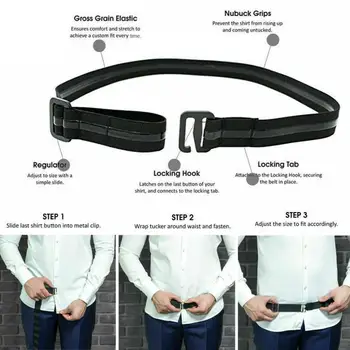

Adjustable Shirt Non-slip Wrinkle-proof Strap Shirt Shirt Work Hidden Support Belt Folds keep-up Belt Interview Unisex Belt V6M5
