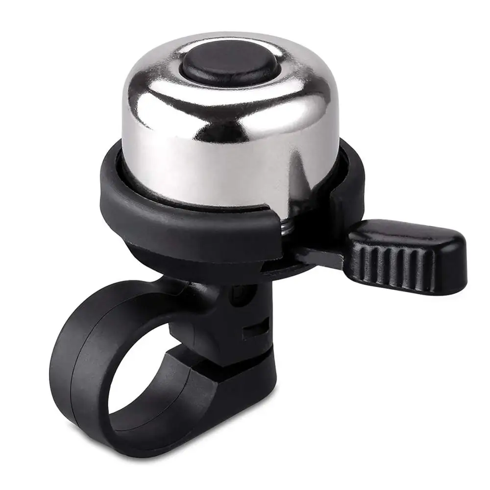 

Safety Cycling Bicycle Handlebar Metal Ring Silver Bike Bell Horn Sound Alarm Bicycle Accessory Outdoor Protective Bell Rings